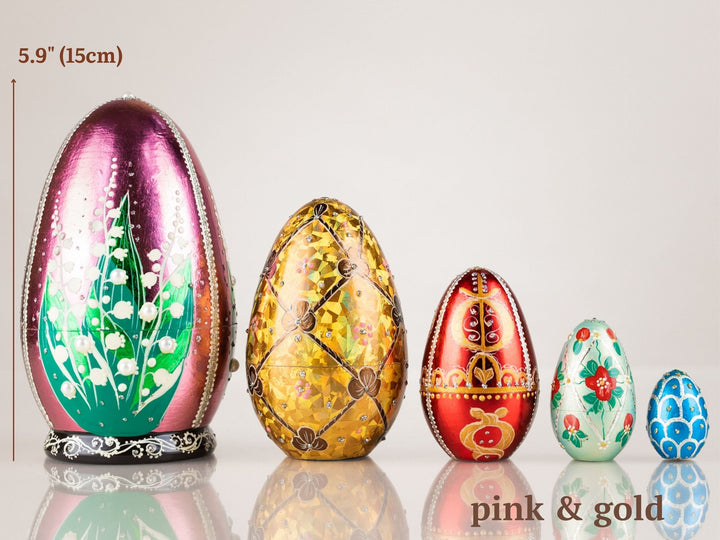 Nesting eggs multicolored "Faberge"