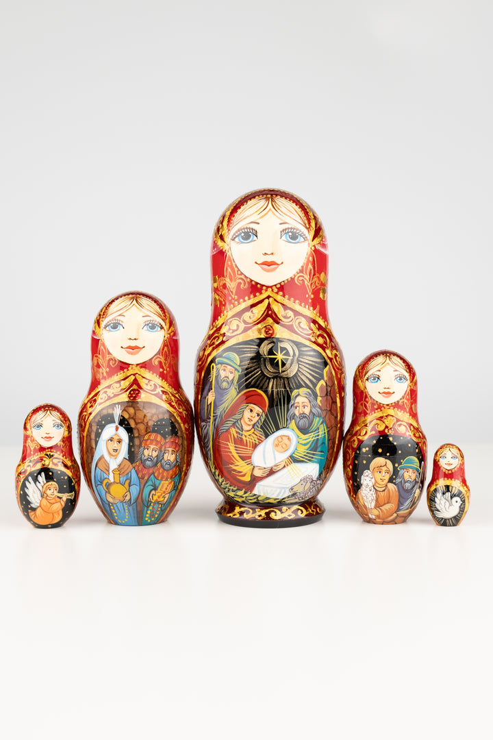 Nativity scene Nesting dolls  5 pieces