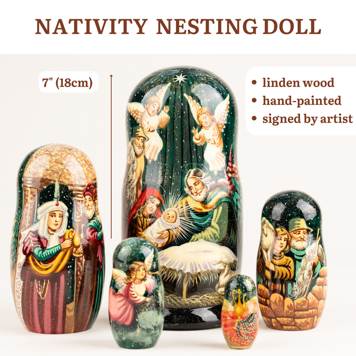Nesting dolls Nativity scene