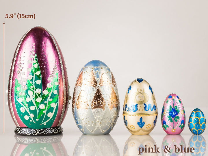 Nesting eggs multicolored "Faberge"