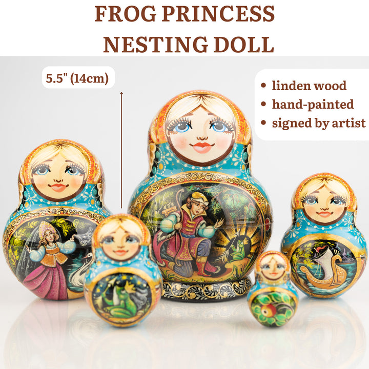 Nesting Dolls 5 pieces Frog Princess