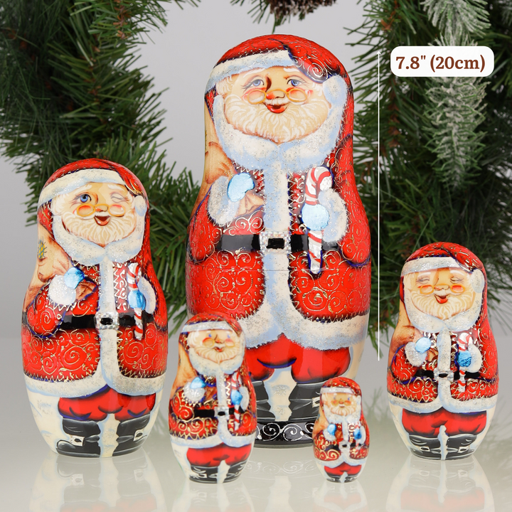 Christmas Nesting dolls with Santa Claus