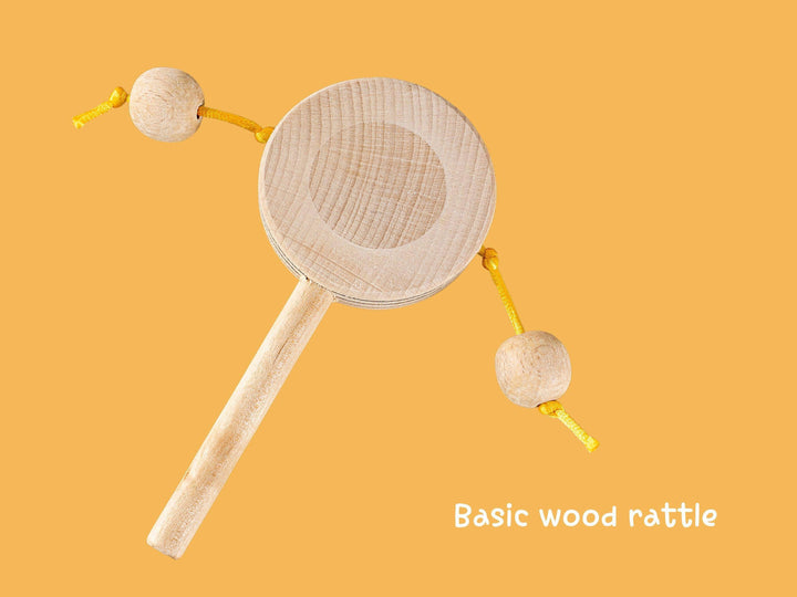 Baby rattle toy Wooden baby rattle