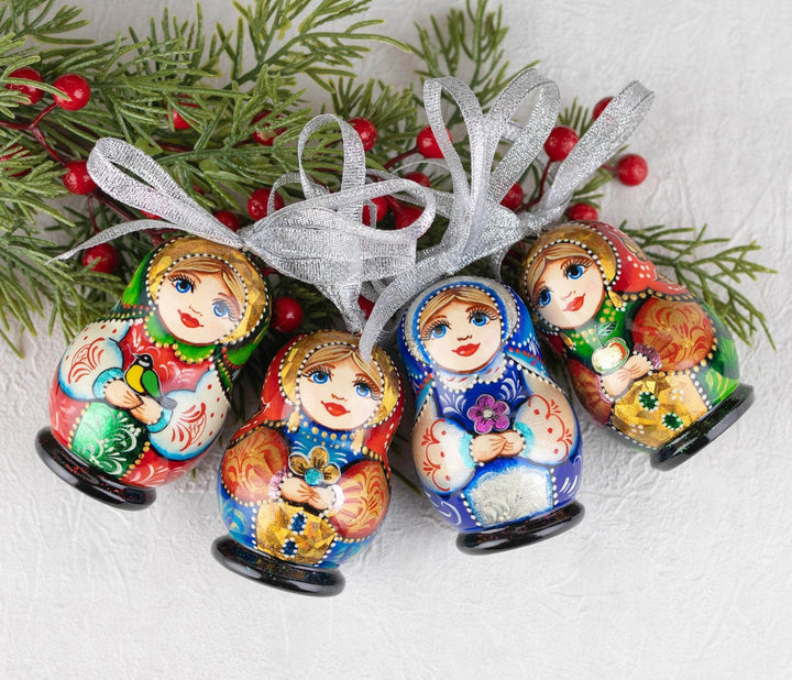 Matryoshka Сhristmas ornaments Russian dolls
