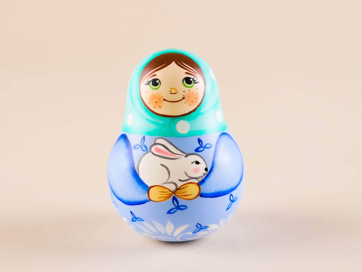 Russian dolls with bunny Rolly Polly toy