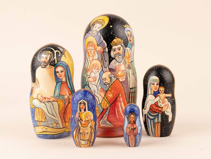 Russian nesting dolls, Easter decor, Osterier, Matryoshka, Nativity set, Russian Stacking dolls, Russian Matryoshka, Easter gift