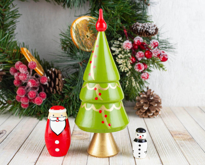 Stacking doll green Christmas tree