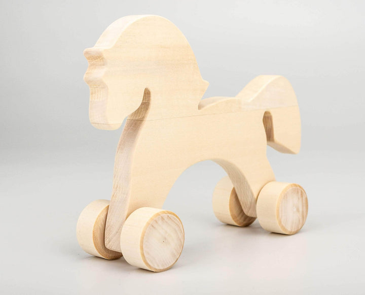 Wooden Animal Toys on Wheels