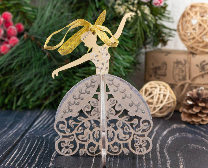 Wooden Christmas ornaments Ballerina